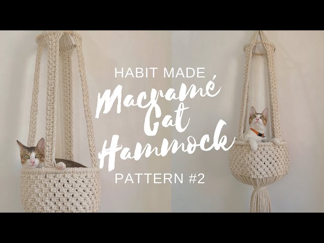 Macrame Cat Hammock Design #2| DIY Cat Hanging Bed | Macrame Cat Bed Tutorial | Macrame Tutorial