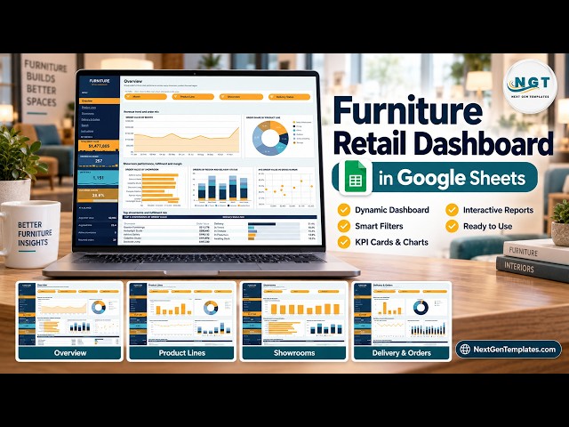 Furniture Retail Dashboard in Google Sheets