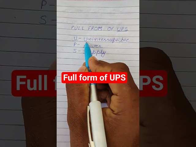 Full form of UPS ? UPS Full Name In Hindi #shorts #shortvideo#viralshorts
