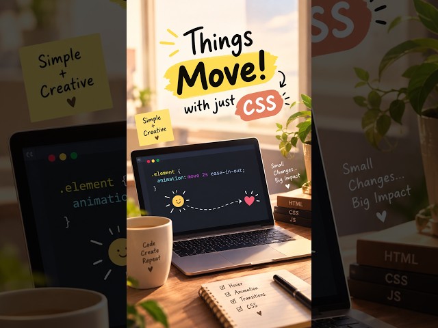 Make Things Move With Just CSS #webdevelopment #coding #css #frontend #learntocode #animation