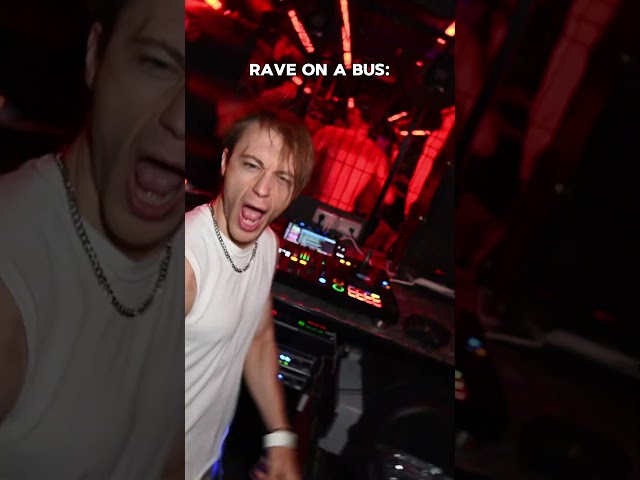 RAVE ON A BUS ​​​#hardtechno #techno #technoremix #ravememes #ravetok