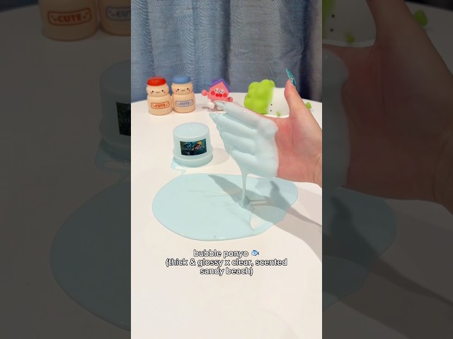 slime from singapore review & fixing 🩵 #slimeasmr #slimechannel #satisfying #fail #bad #melted