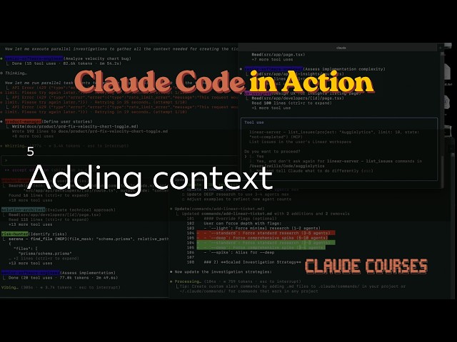 5. Adding context - Claude Code in Action - Claude course
