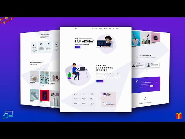 Complete Portfolio Website with Bootstrap - HTML/CSS