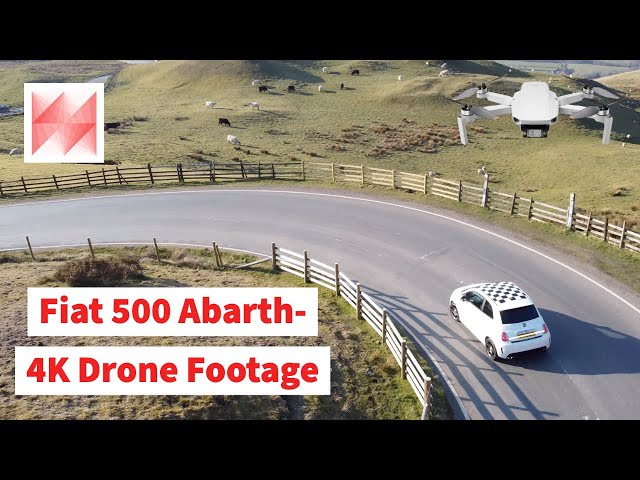 Fiat 500 Abarth: 4K DJI Mini 2 Drone Footage in the Peak District