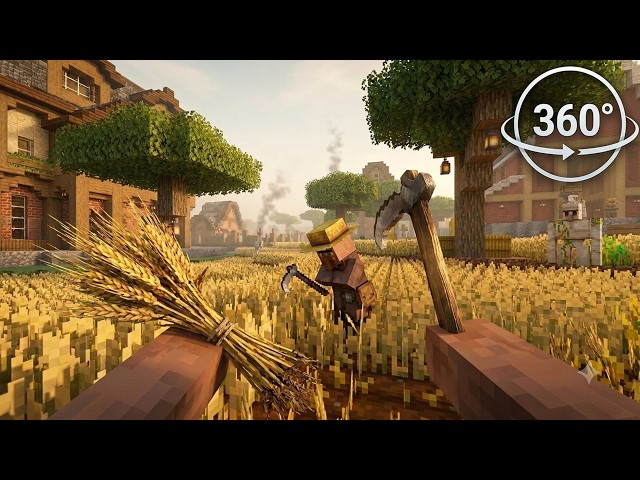 Minecraft 360° POV: You Wake Up as a Farmer 🌾 | Immersive Survival Experience