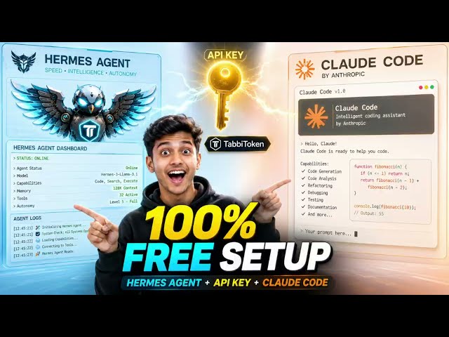 How to Use Hermes Agent & Claude Code for FREE with FREE API | Full Setup Guide 2026