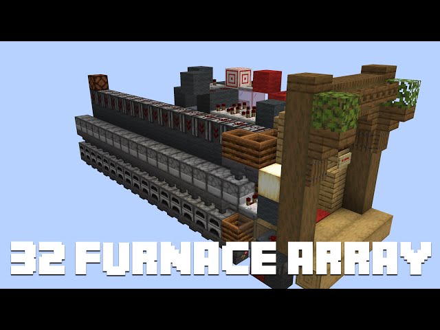Best 32 Furnace Array - Instant dropper and entityless | Minecraft Java Edition