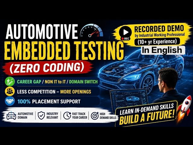 🚀Automotive Embedded Testing - Recorded Demo in English by Industrial Working Professional 🧑‍💻 