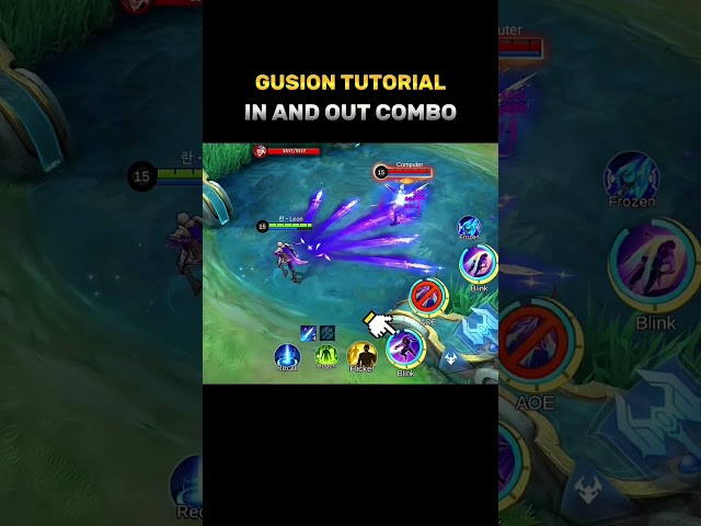 Gusion Tutorial Combo 😱 - Mobile Legends