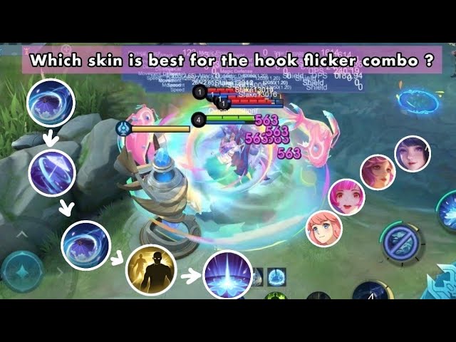 The hook flicker combo which  kagura skin is the best for this combo
