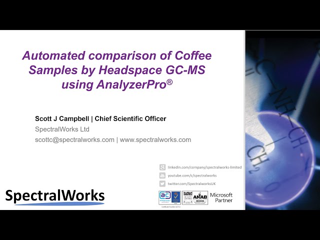Automated comparison of Coffee Samples by GC MS using AnalyzerPro XD