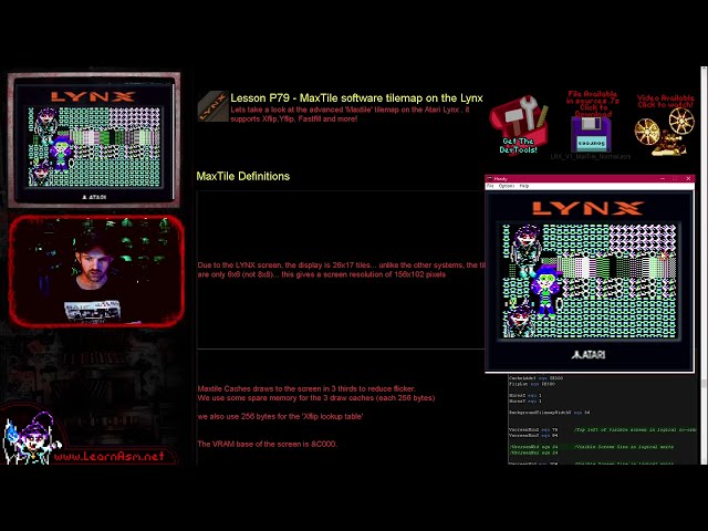 MaxTile software tilemap on the Atari Lynx - 6502 Lesson P79