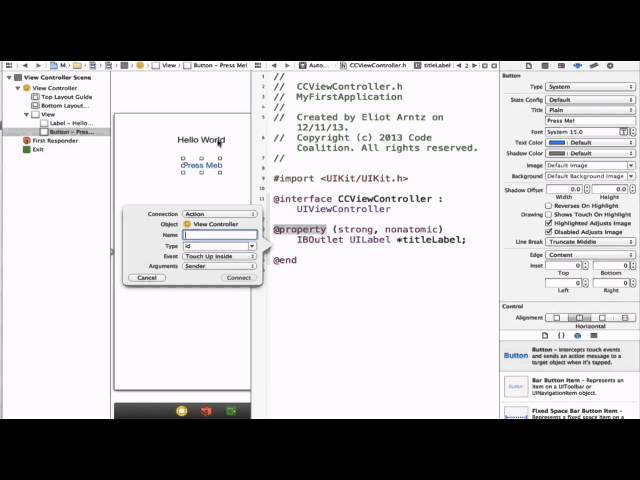 Xcode For Beginners - Section 1: Your First App Lecture 4: Buttons