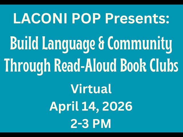 Build Language & Community Through Read Aloud Book Clubs