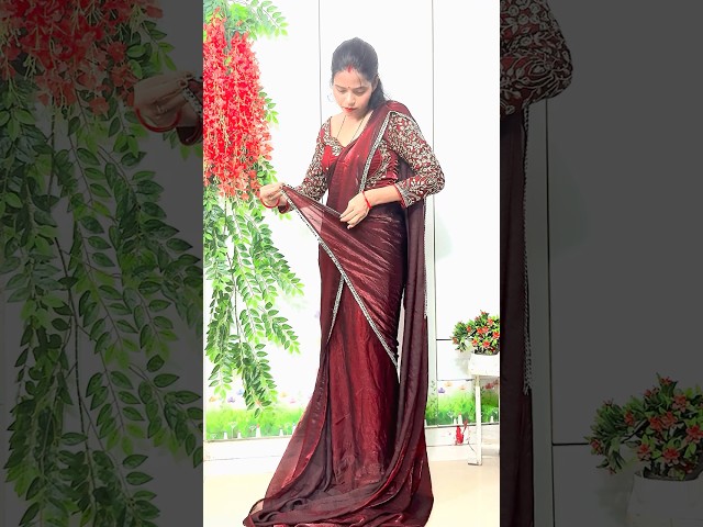 Saree Draping like a Bollywood Celebrity  #saree #fishcutsareedraping #bollywoodsaree #sareepleats