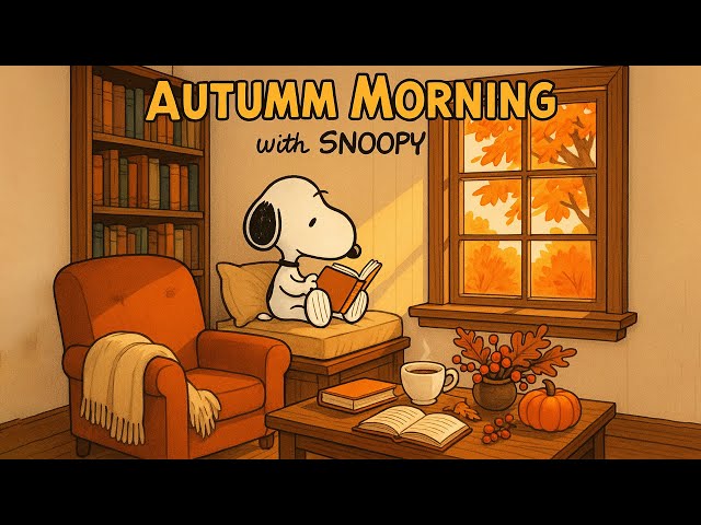 Autumn Morning with Snoopy 🌞 Cozy Jazz for Focus, Study and Work
