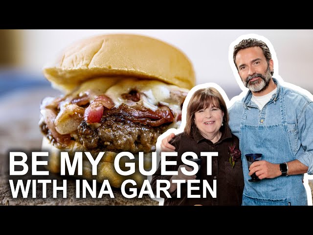 Ina Garten and Daniel Roseberry Make Smashed Hamburgers | Be My Guest | Food Network