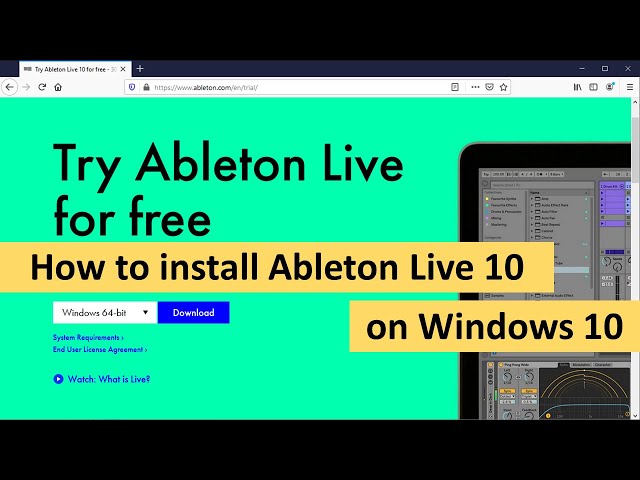 How to install Ableton Live 10 on Windows 10