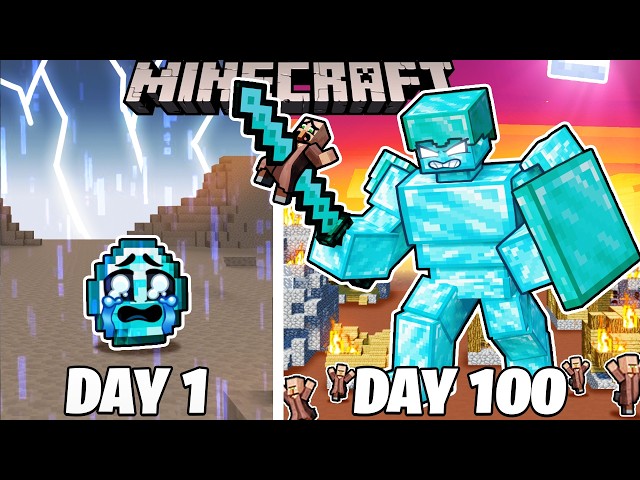 I Survived 100 Days as a DIAMOND in Minecraft!