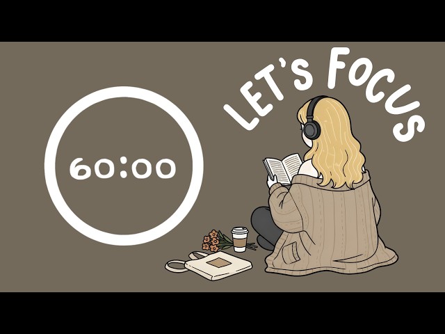 2-HOUR STUDY WITH ME | Pomodoro timer 2x60 | Study & Work | Ocean Waves ♡