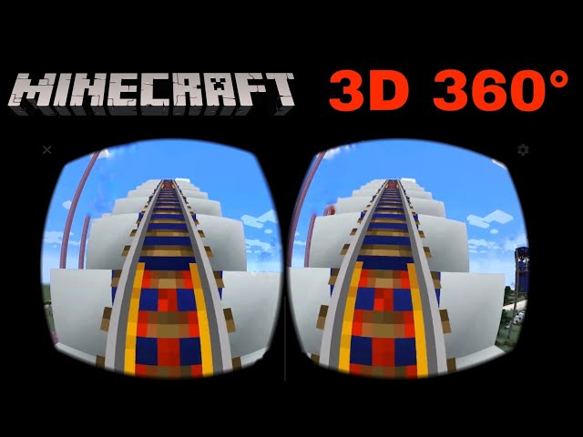 Minecraft 360° 3D VR top & bottom Rollercoaster gameplay 360 도 마인크래프트 롤러코스터 ジェットコースター