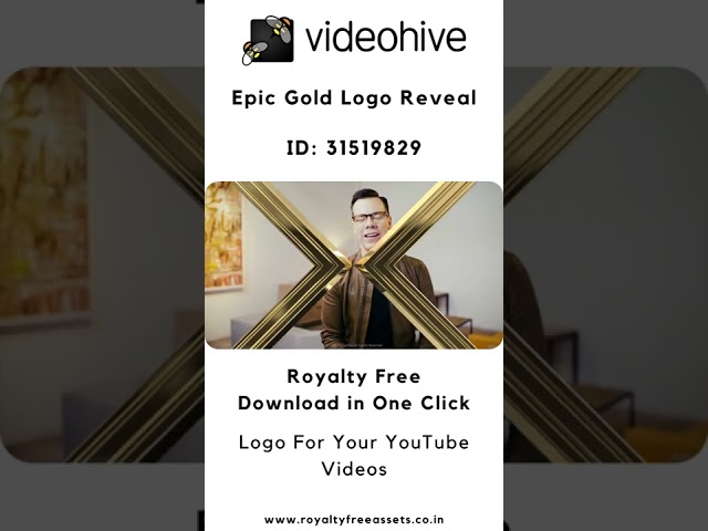 Epic Gold Logo Reveal | Royalty Free YouTube Logo | YouTube Intro | Free Download | 31519829 #shorts