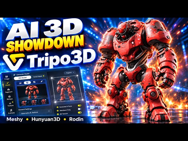 Tripo3D vs Meshy vs Hunyuan3D vs Rodin: Which AI 3D Generator Wins?