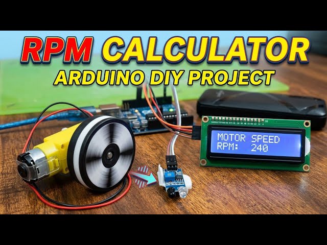 Digital RPM CALCULATOR || Arduino Tachometer || Speed Calculator of a Motor using IR Sensor.