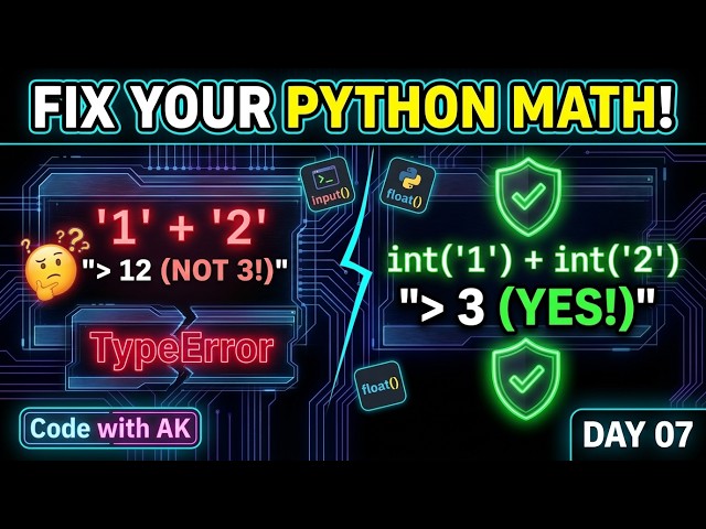Typecasting in Python | Python Tutorial - Day #7