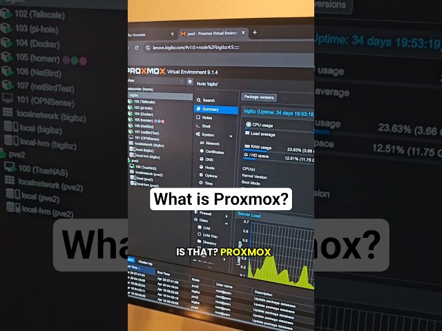 What is Proxmox? #techtips #homelab #server #proxmox #bigibz
