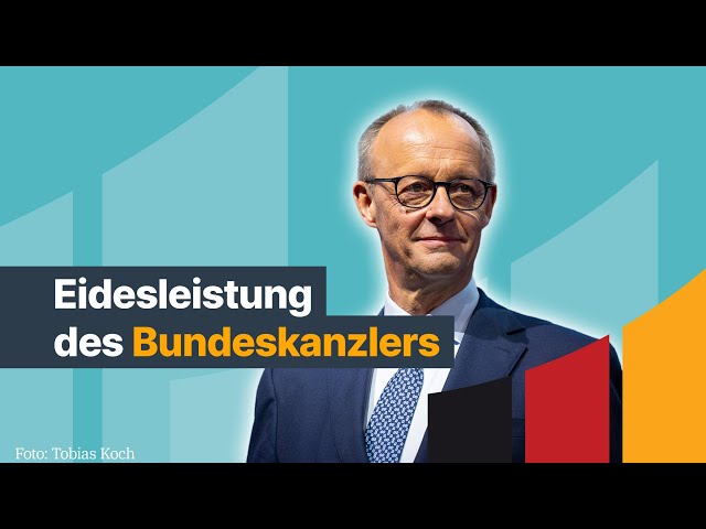 Jetzt live: Eidesleistung von Friedrich Merz aus dem Deutschen Bundestag.