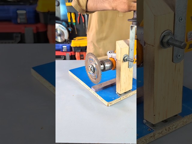 How to Make a Mini Miter Saw from an Electric Drill #shorts
