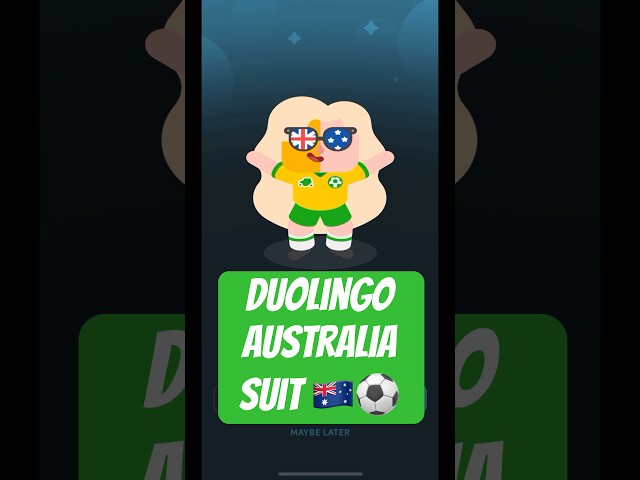 how I got the Duolingo Australia suit FREE #duolingo 🇦🇺🦘