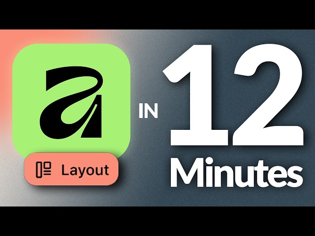 Learn Affinity Layout in 12 MINUTES! | Tools, Layout, Text Etc. | Beginner Basics