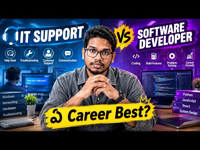 Support Job నుంచి Developer గా Switch అవ్వచ్చా? 🔥 | Support to Developer Complete Roadmap 2026