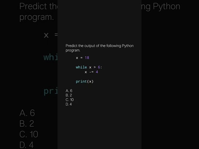 what will be the output of this program? #code #questions #shorts