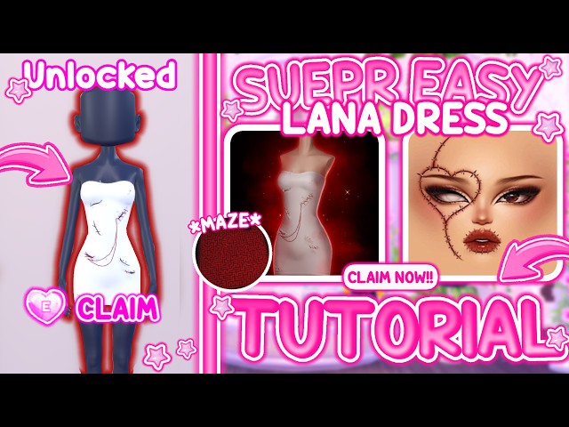 *EASY TUTORIAL + FREE ITEMS!* How to get the SECRET LANA STITCH DRESS IN DRESS TO IMPRESS! | Roblox