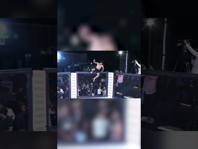 Put his opponent to sleep. Then woke the crowd up. #shorts