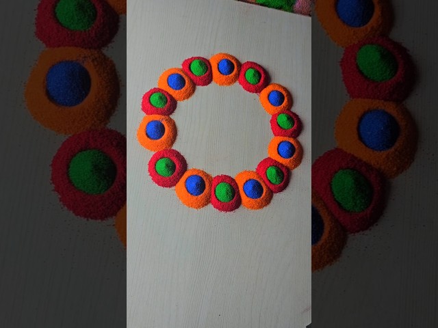 simple 😂😁rangoli | satisfying rangoli | ASMR#rangoli​​ #rangolidesigns​​ #indianart​​ #asmr