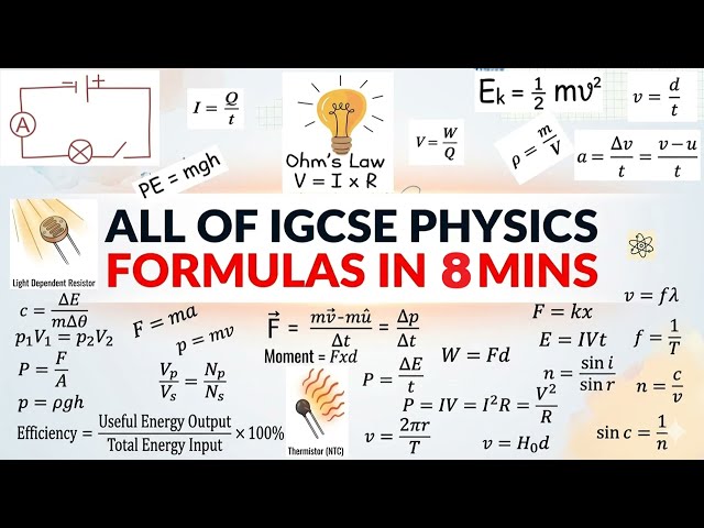 All IGCSE Physics Formula In 8 Minutes! (Ultimate Revision)