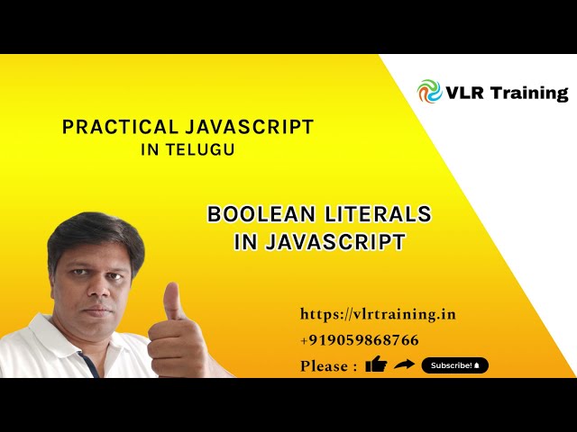 Boolean literals in javascript 09  | Practical JavaScript Training Telugu | JavaScript Tutorial