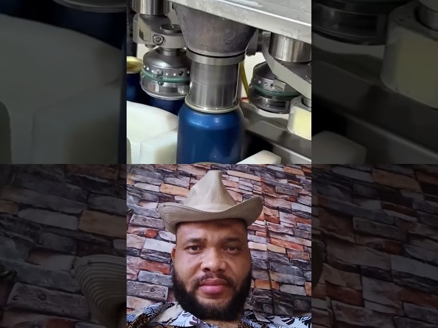 Automatic Beverage Can Seaming Machinery in#processAction #worker #factory #canning #machinery