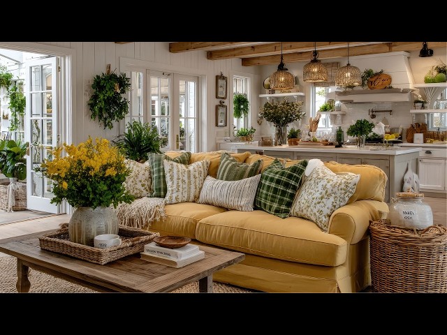 Beautiful Small Yellow Home Tour 🌿 Budget-Friendly English Farmhouse Style