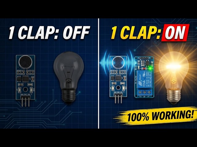 Clap Switch Circuit — Turn Lights ON/OFF With Just a Clap! | Mic Module + Relay Project
