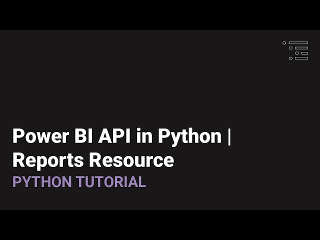 Power BI in Python | Reports