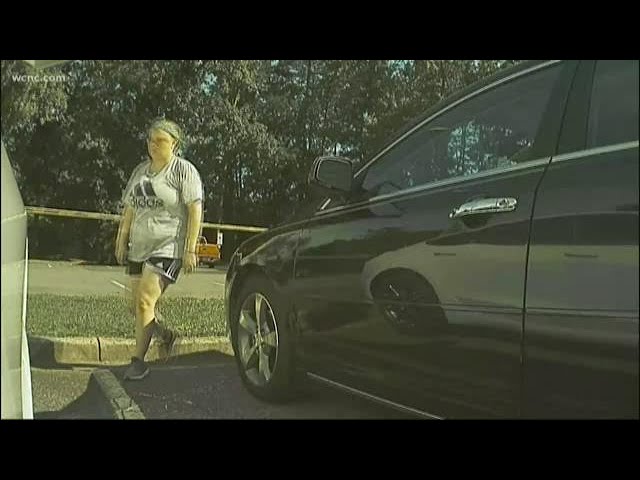 Woman caught on camera keying Tesla at Charlotte park