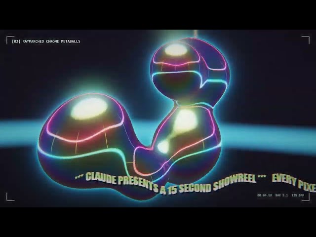 Claude AI demo scene showreel