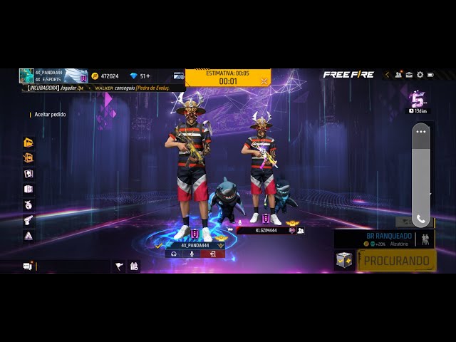 JOGANDO FREE FIRE - TESTANDO LIVE