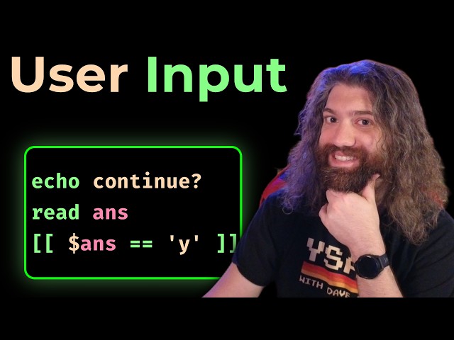 User Input (taking user input in a script) - Bash Scripting Course (pt13)